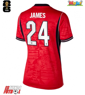 Inglaterra Reece James #24 Segunda Equipación Mujer Mundial 2026 Manga Corta